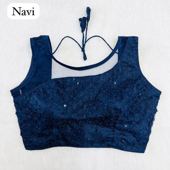 CHIKANKARI WORK BLOUSE - Picture 8 of 8